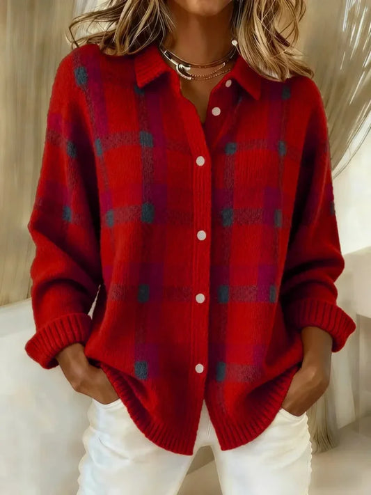 Anny | Plaid Elegance Cardigan