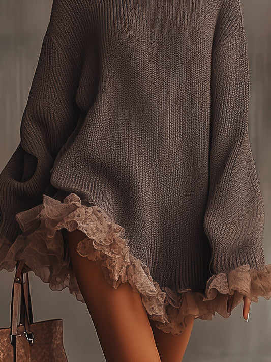Ruffle Knit Dress