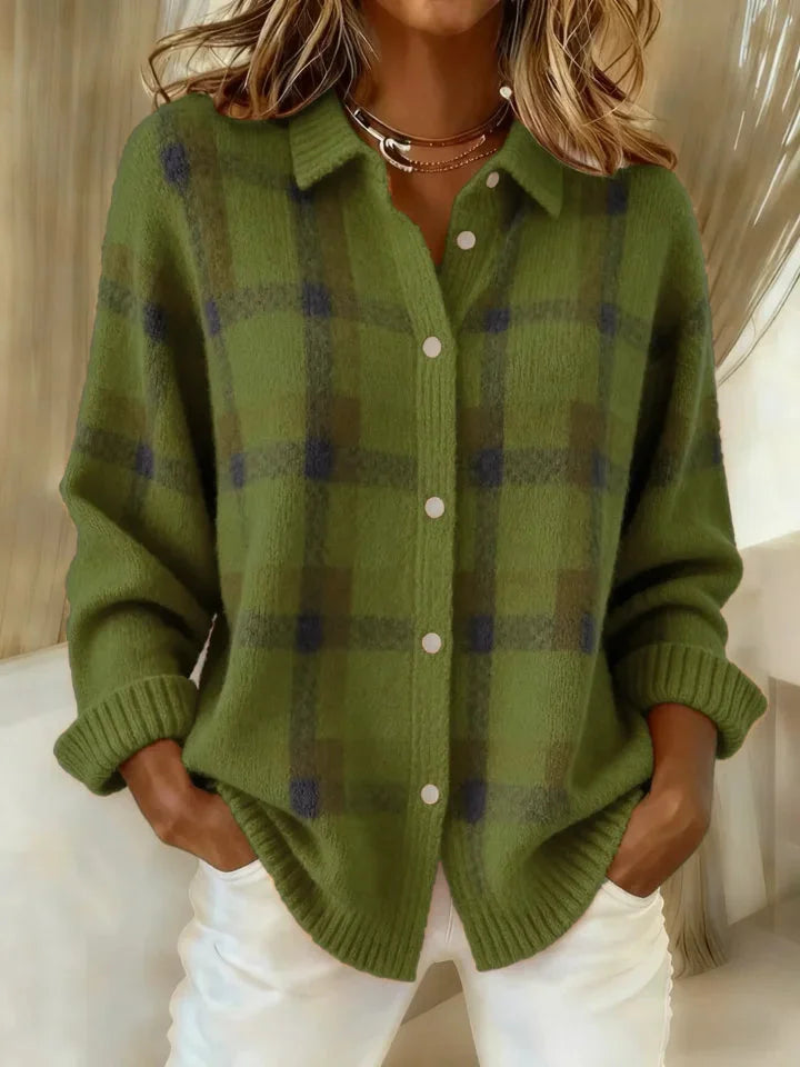 Anny | Plaid Elegance Cardigan